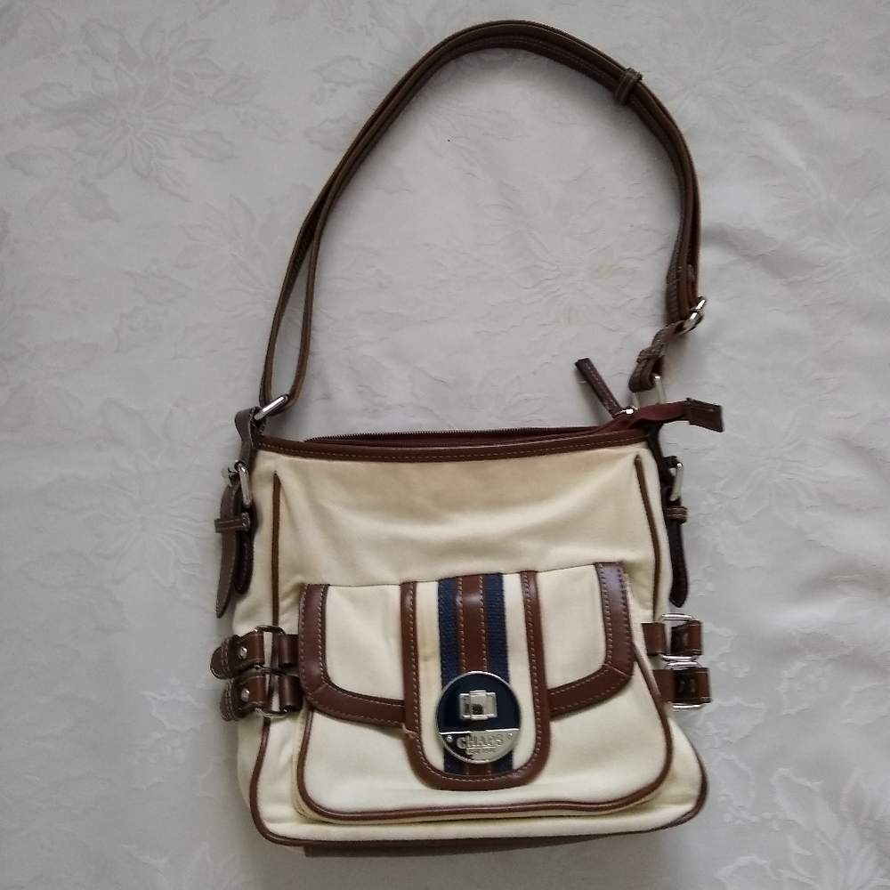 Canvas Chaps Ralph Lauren Collection vintage crossbody two tone